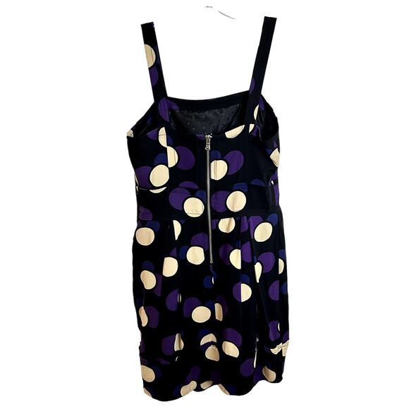Marc by Marc Jacobs Polka Dot Bubble Dress Womens Size 2 Black Purple Y2K - Picture 5 of 11